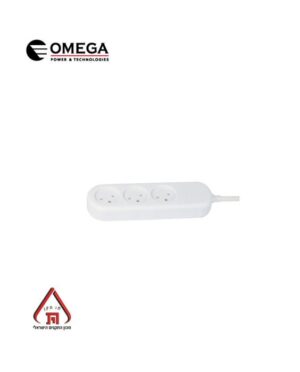 רב שקע 3 שקעים + כבל כ1 מטר