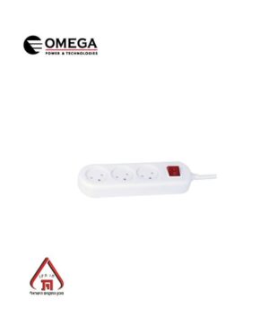 רב שקע 3 שקעים כולל מפסק + כבל כ1 מטר