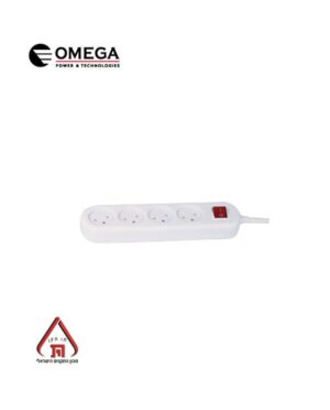 רב שקע 4 שקעים כולל מפסק + כבל כ1 מטר