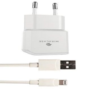 מטען קיר USB 2.4A +כבל MFI מבית MIRACASE