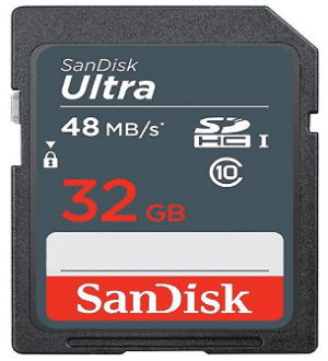 כרטיס זיכרון SANDISK SD ULTRA 48MB 32GB