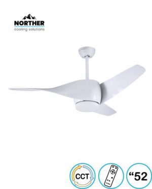 מאוורר תקרה דגם EMANUEL דקורטיבי  52"  NORTHER לבן