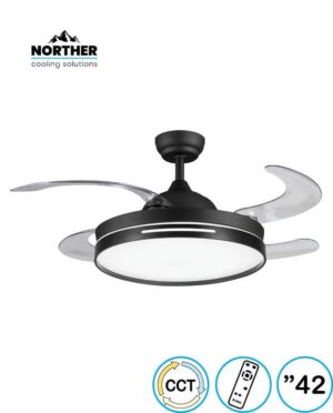 מאוורר תקרה KATRINA דקורטיבי  42" NORTHER כנפיים מתקפלות