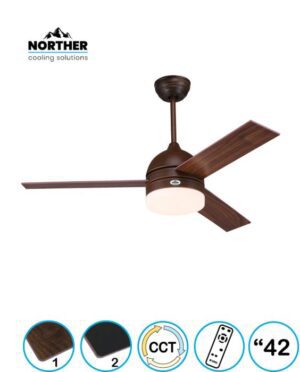 מאוורר תקרה דגם MISTRAL דקורטיבי  42"  NORTHER גוון קפה