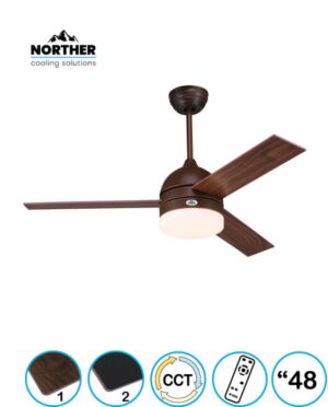 מאוורר תקרה דגם MISTRAL דקורטיבי  48"  NORTHER גוון קפה