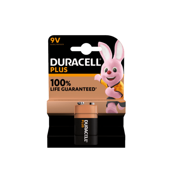 סוללת DURACELL דורסל 9V מארז PLUS POWER