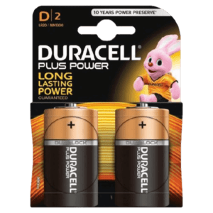 סוללות דורסל מסוג D מארז 2 יחידות DURACELL