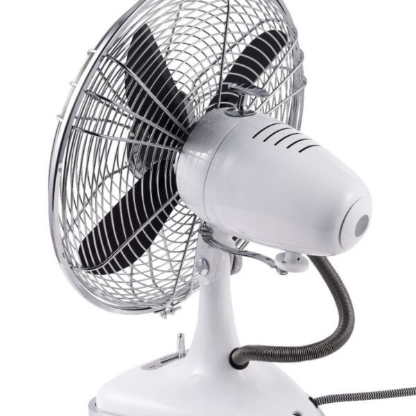 ⁦מאוורר רטרו 12'' כרומקס CH8030W מתכתי לבן⁩ – תמונה ⁦2⁩