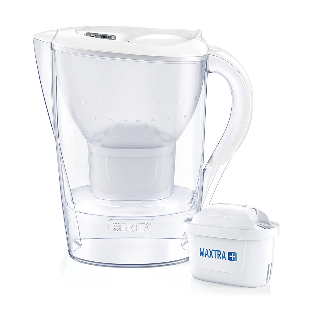 קנקן בריטה מרלה MARELLA לבן + פילטר מקסטרה פלוס