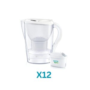 קנקן בריטה מרלה לבן + 12 פילטרים מקסטרה פרו