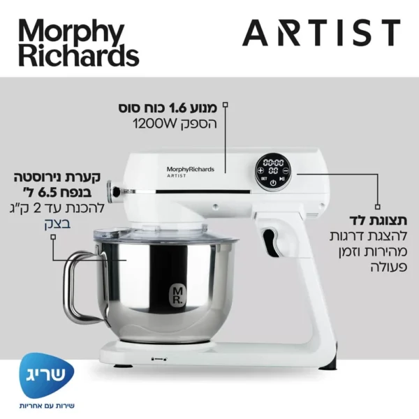 ⁦מיקסר מקצועי לבן Morphy Richards דגם 48963⁩ – תמונה ⁦3⁩