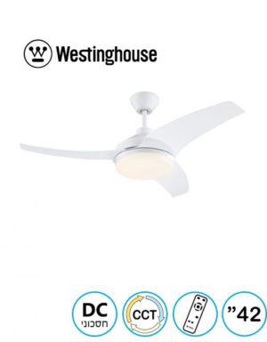 מאוורר תקרה WESTINGHOUSE ולריה CCT 42" Valeria לבן