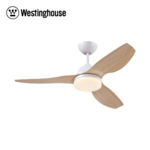 מאוורר תקרה ווסטינגהאוס “MAGNOLIA 42 לבן/עץ אלון עם שלט ותאורה 28W