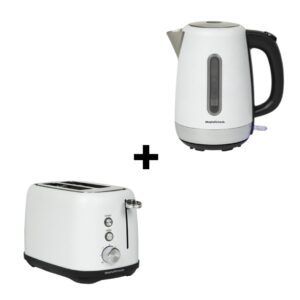 סט הכולל באנדל של קומקום חשמלי + מצנם 2 פרוסות מורפי ריצ'רדס בצבע לבן