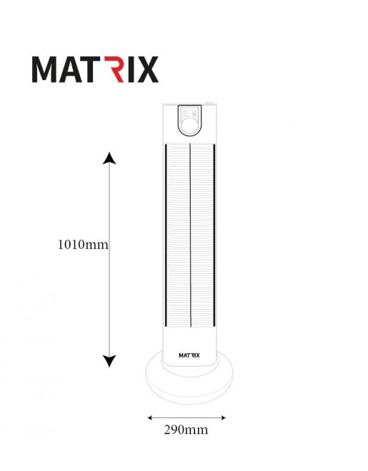 תנור חימום קרבון MATRIX דגם EIFFEL + שלט – תמונה 2