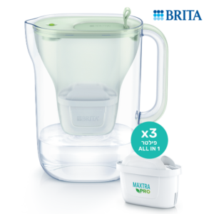 קנקן בריטה סטייל אקו + 3 פילטרים מקסטרה פרו