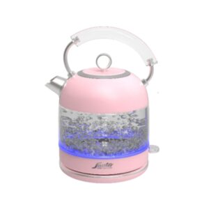 קומקום חשמלי זכוכית רטרו ורוד סאוטר דגם WK994P