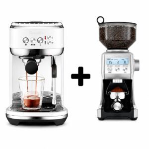 באנדל קפה BREVILLE מכונת קפה BES500SST BAMBINO PLUS + מטחנת קפה BCG820